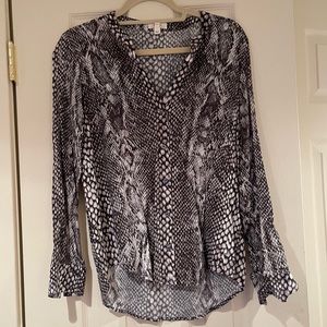 Soft Joie Snakeskin Blouse